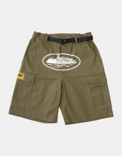 Corteiz 4Star Khaki Green Shorts